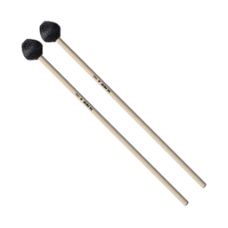 Vic Firth VFM188 Corpsmaster Multi-Application Series Hard Weighted Rubber Core Cord Vibraphone Mallets - Black