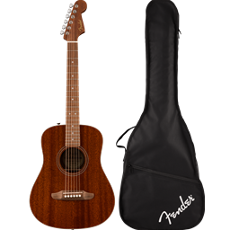Fender California Stnadard Redondo Mini 3/4 Acoustic Guitar w/ Bag - Natural Sapele