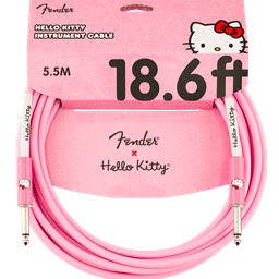 Fender 0990818156 18.6' Hello Kitty 1/4" Male - 1/4" Male Original Cable - Pink