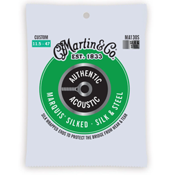 Martin MA130S Authentic Acoustic Marquis Silked Silk & Steel .0115 - .047 Guitar Strings