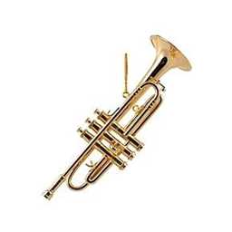 Aim Gifts 9201 Mini Trumpet Gold Ornament - 4.5"