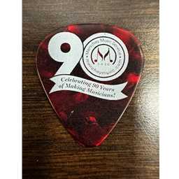 D'addario 1MEN90P Custom Menchey Music 90th Anniversary Classic Pearl Celluoid Medium Gauge Single Pick - Red