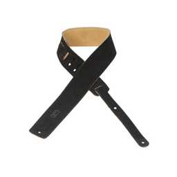 Levy's Black Leather Suede Guitar Strap