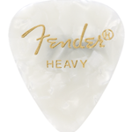 Fender 351 Shape Premium Celluloid Moto Picks Heavy White, 12 Pack