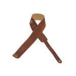Levy' Brown Leather Suede Guitar Strap