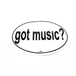 Aim Oval "Got Music" Sticker
