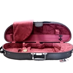 Bobelock 4/4 Violin Case Half Moon Wood Wine Velour Interior