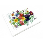 Music Treasures Pansies Music Note Cards (8Pk)