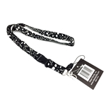 Aim Black Lanyard with White Notes