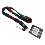 Aim Black Lanyard with Multi-Colored Notes