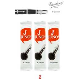 Juno Bb Clarinet Reeds Strength 2 Pack of 3