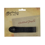 Martin 18A0031 Acoustic Guitar Strap Button Tie-On Black leather
