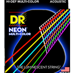 Dr Music NMCA11 Medium Lite Neon Multi-Color Acoustic Guitar Strings