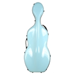 Global Violins Fiberglass Cello Case 4/4 Light Blue