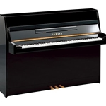 Yamaha B1PE b Series 43" Continental Style Acoustic Upright Piano with Bench, Polished Ebony