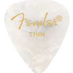 Fender 351 Shape Premium Celluloid Moto Picks Thin White 12 Pack