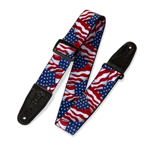 Levy's American Flags Polyester Guitar Strap - Levy's