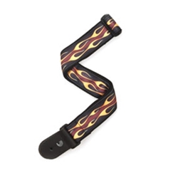 Planet Waves Hot Rod Yellow Flame Nylon Guitar Strap