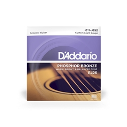 Daddario EJ26 Custom Light Phosphor Bronze Acoustic Guitar Strings