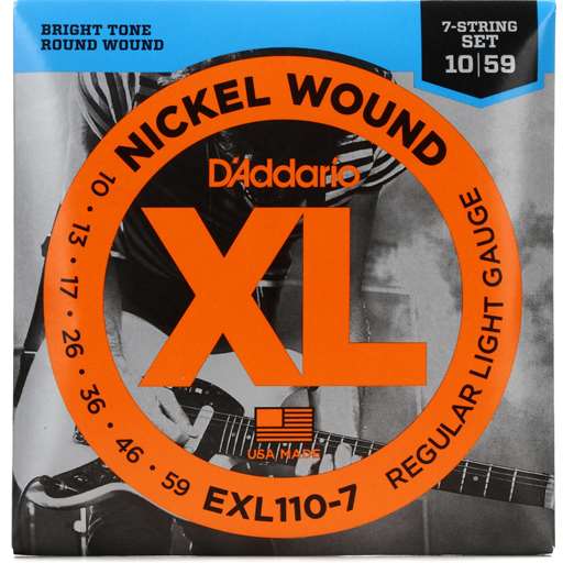 Daddario EXL110-7 Regular Light 7 String Electric Guitar Strings