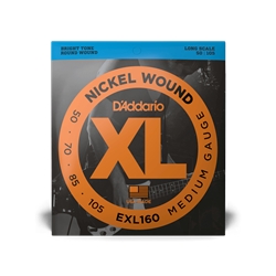 Daddario EXL160 Medium Gauge Long Scale Nickel Wound Electric Bass String Set