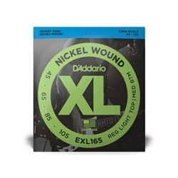 Daddario EXL165 Nickel Wound Regular Light Top / Medium Bottom Electric Bass String Set
