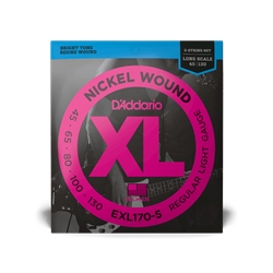 Daddario EXL170-5 5 String Bass Regular Light Nickel Wound String Set