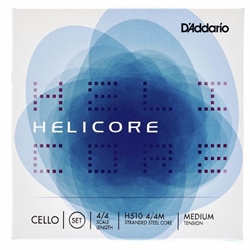 Helicore 4/4 Cello Strings Medium Tension