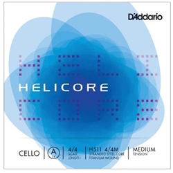 Helicore 4/4 Cello A String Medium Tension