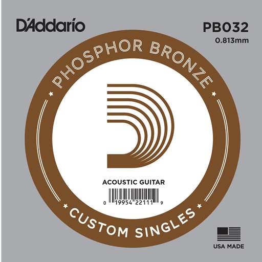 D'Addario .032 Phosphor Bronze Guitar String