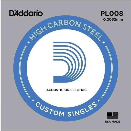 Daddario PL008 .008 Plain Steel Guitar String
