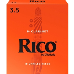 Rico Bb Clarinet Reeds Strength 3.5 Box of 10