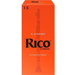 Rico Bb Clarinet Reeds Strength 1.5 Box of 25