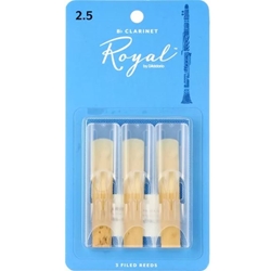 Rico 3RRCL2 #2.5 Royal Bb Clarinet Reeds Card of 3