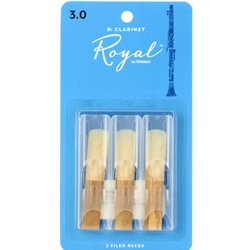 Rico 3RRCL2 #3 Royal Bb Clarinet Reeds Card of 3