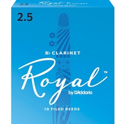 Rico Royal Bb Clarinet Reeds Strength 2.5 Box of 10