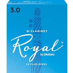 Rico Royal Bb Clarinet Reeds Strength 3 Box of 10