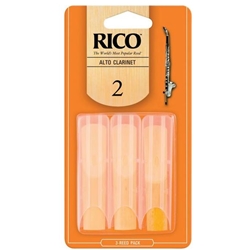 Rico Alto Clarinet Reeds Strength 2 Card of 3