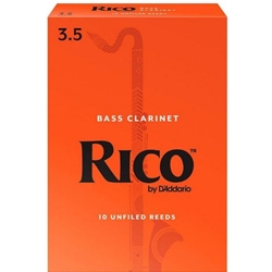 Rico Bass Clarinet Reeds Strength 3.5 Box of 10