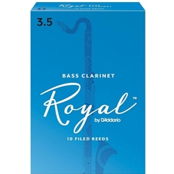 Rico Royal Bass Clarinet Reeds Strength 3.5 Box of 10
