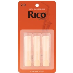 Rico Alto Sax Reeds Strength 2 Card of 3