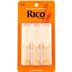 Rico Bari Sax Reeds Strength 2.5 Card of 3