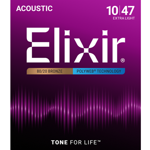 Elixir 11000EL Extra - Light Polyweb Acoustic Guitar Strings