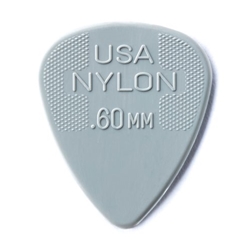 Dunlop 44P60 12 Pack .60mm Light Gray Nylon Standard Picks