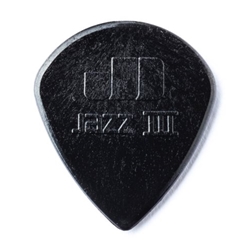 Dunlop 47P3S 6 Pack Black Stiff Nylon Jazz III Picks 1.38mm