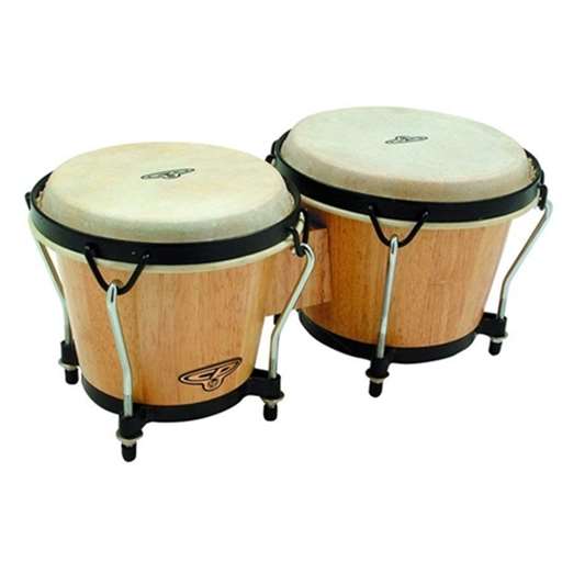 Cosmic Percussion Tunable Bongos Natural Wood with Bag