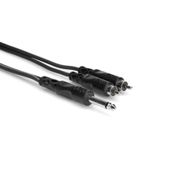 Hosa 9' 1/4" TS Male to Dual RCA Male Y Cable