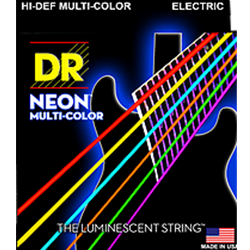 Dr Music NMCE10 Medium Neon Multi-Color Electric Guitar Strings