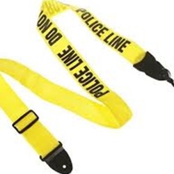 LM Police Line Yellow Guitar Strap
