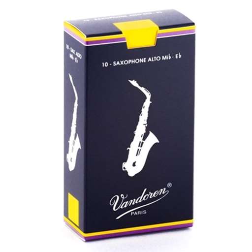 Vandoren Traditional Alto Sax Reeds Strength 2.5 Box of 10